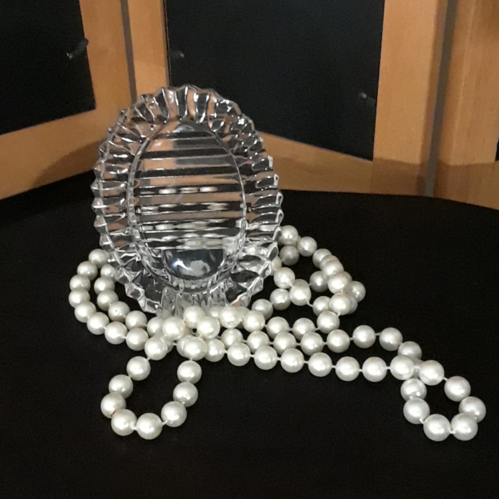 Crystal Picture Frame Oval Action NWOT